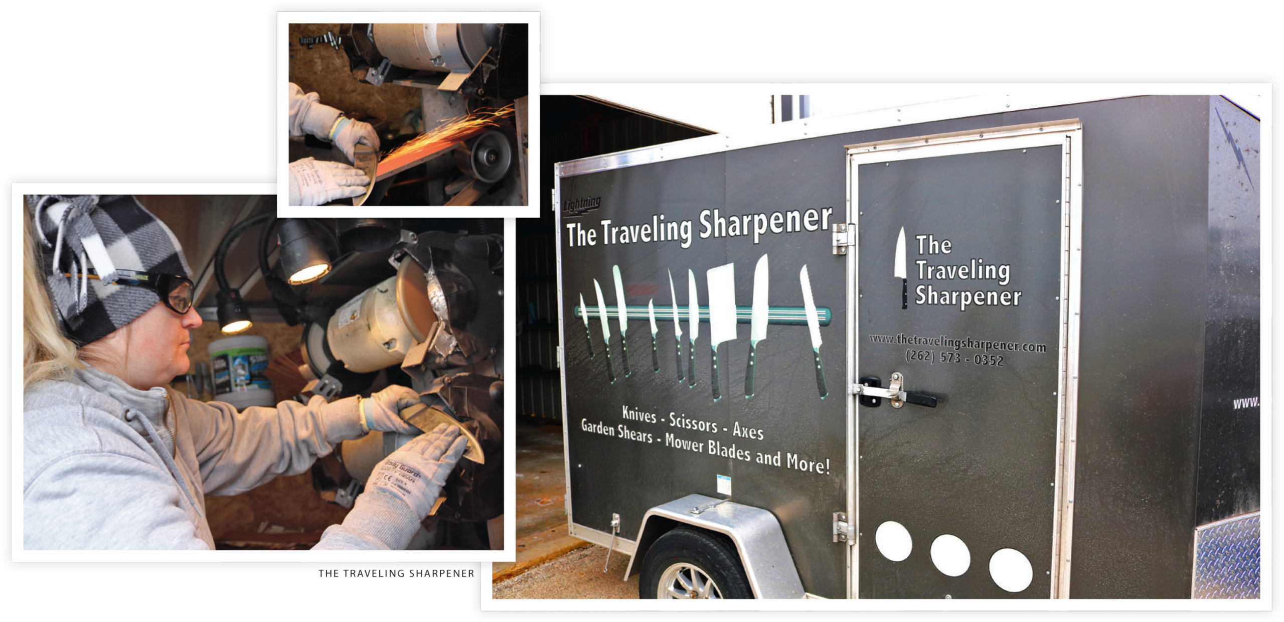 The Traveling Sharpener collage