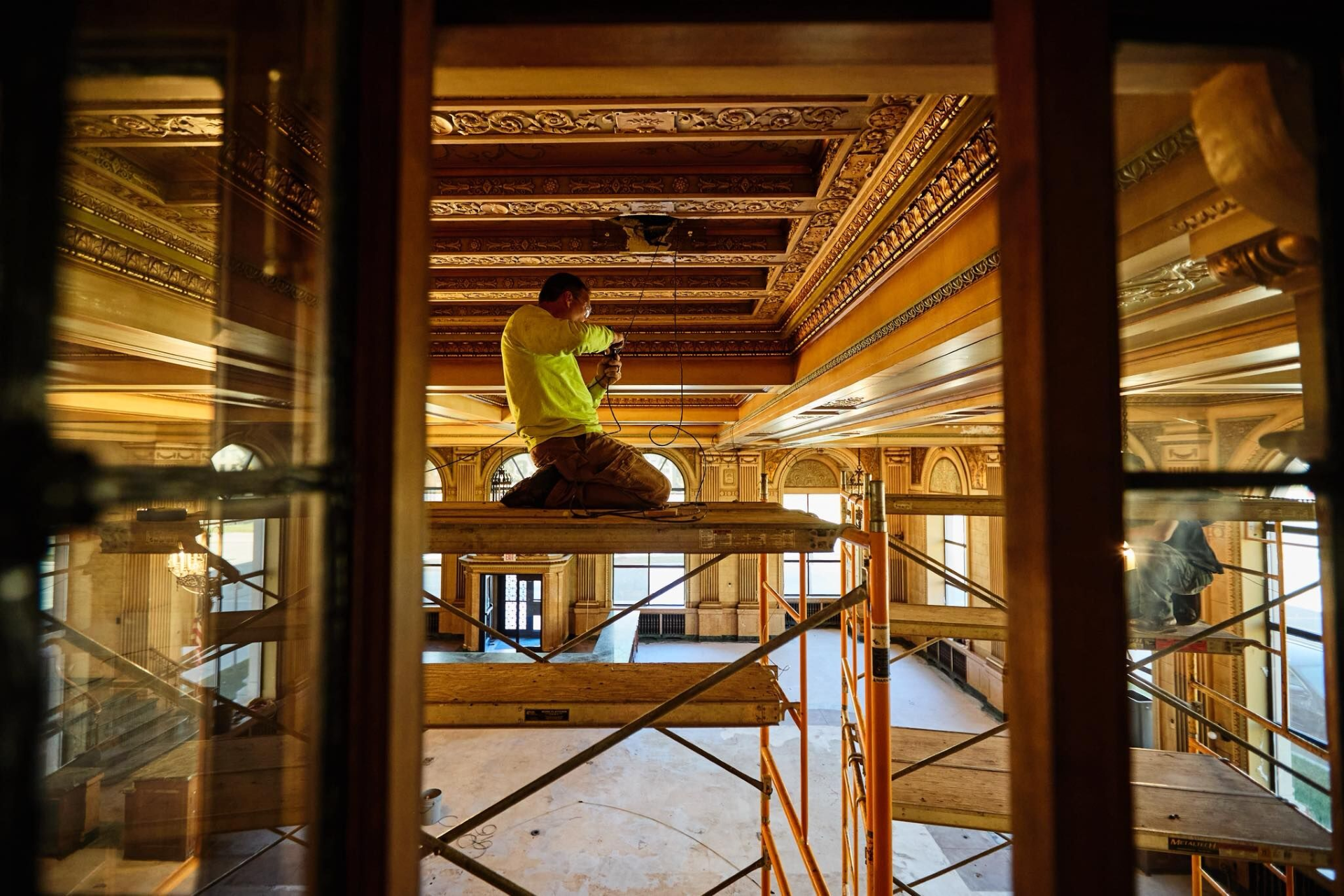 The former Oshkosh Northwestern building at 224 State St. will be the future home of a boutique hotel with retail tenants such as a salon, tailor, cobbler, Italian grocery store, coffee shop and more. Photo by Casey Nelson, Fire Flame Creative.