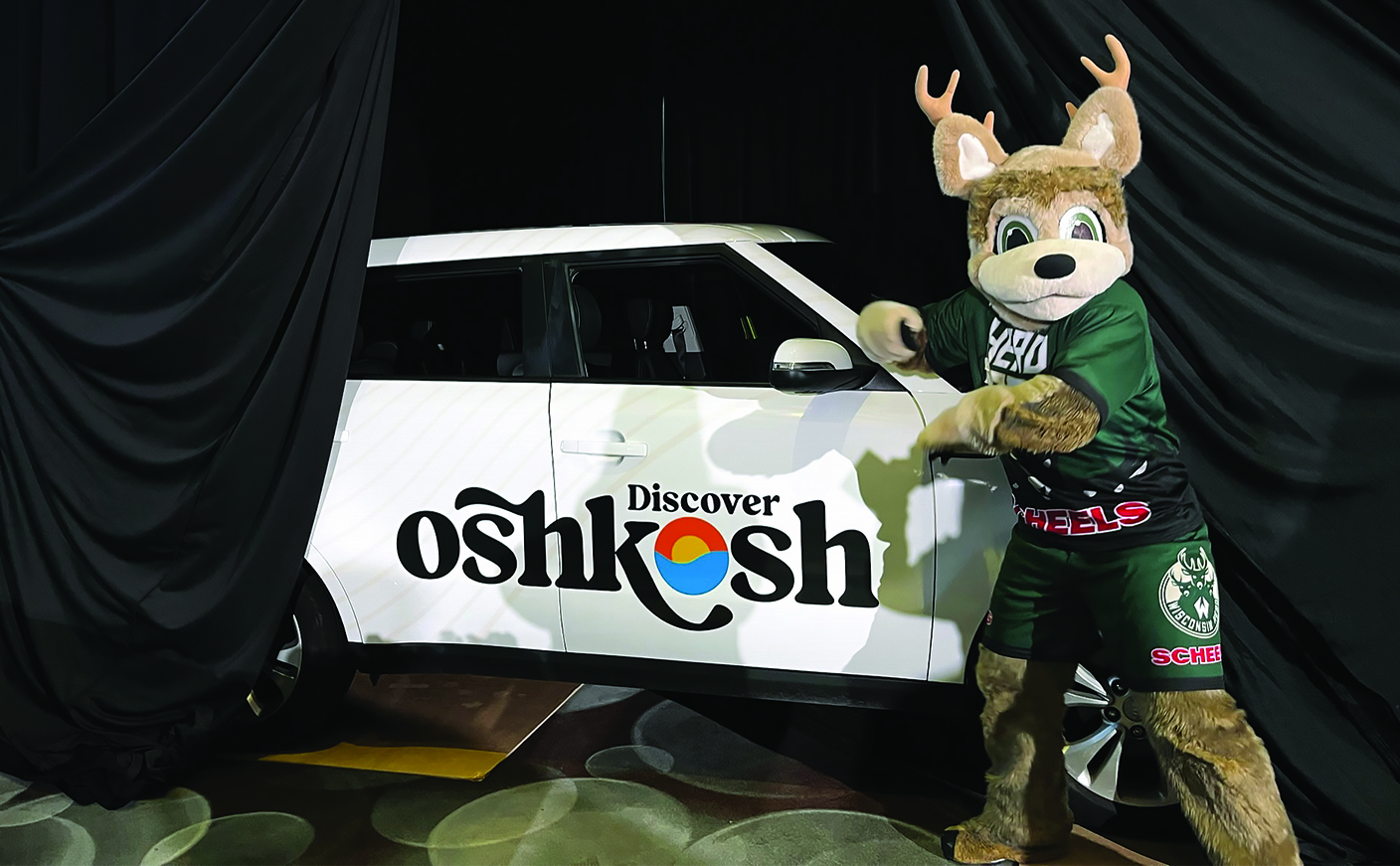 Wisconsin Herd mascot Pointer was on hand at the OCVB brand launch Nov. 29.
