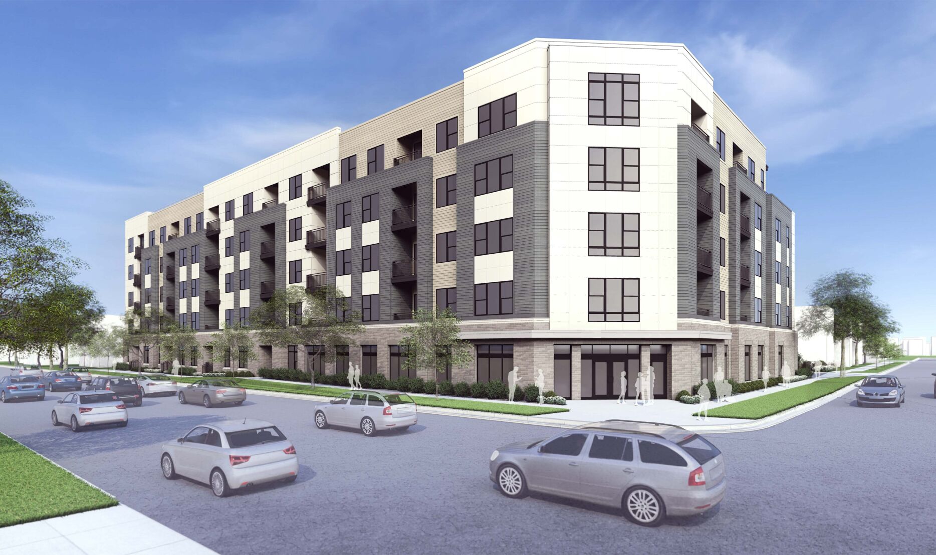 A rendering of Kelly Station, which would bring 76 affordable housing units to Madison
