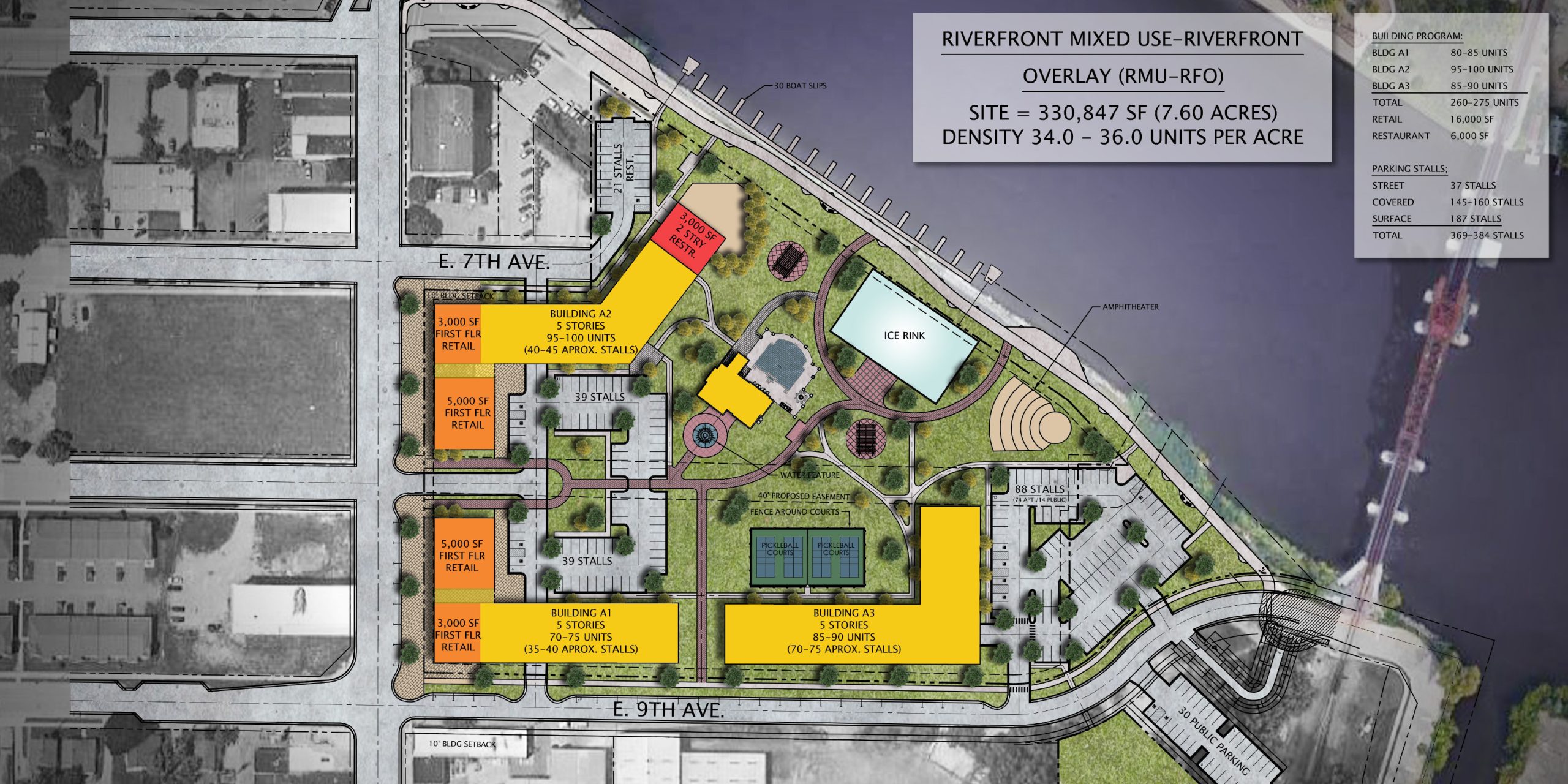 T. Wall Enterprises of Middleton is developing 8.6 acres of prime Fox River waterfront as the “Mill on Main” in Oshkosh’s growing Sawdust District.
