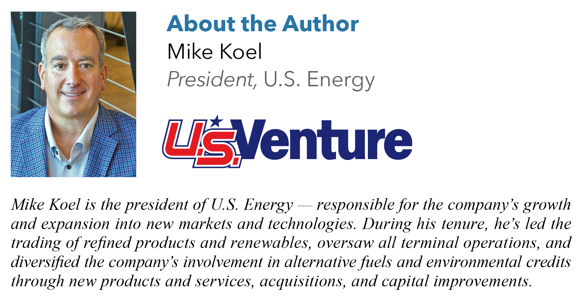 Mike Koel U.S. Energy bio