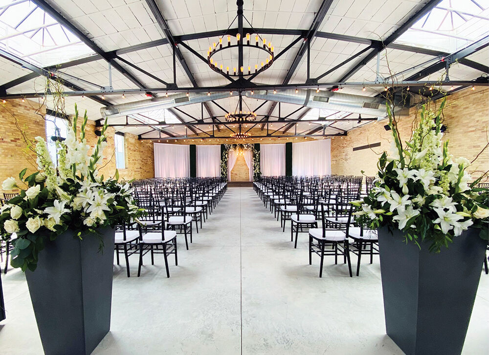 Weddings are popular at The Wharf, which can also accommodate up to 250 for a sit-down reception dinner.