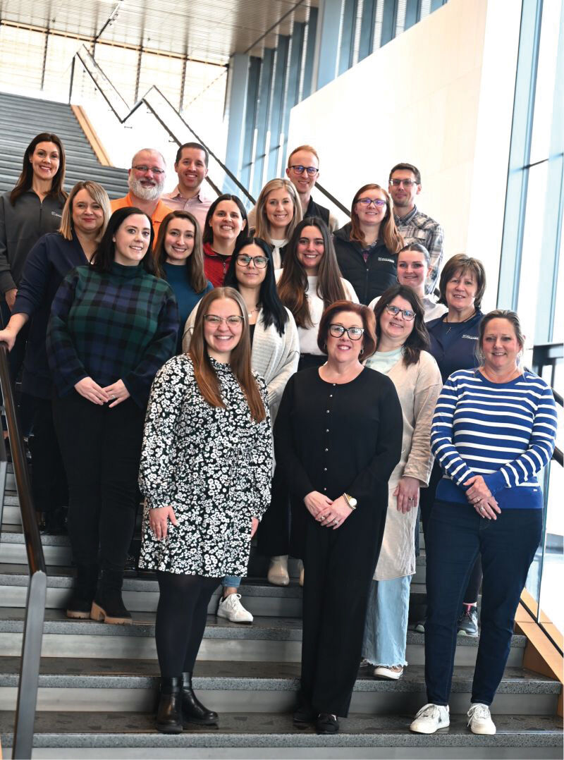 Lara Fritts shown recently with her new team at the Greater Green Bay Chamber. Fritts, a Green Bay native, recently returned to her hometown to lead the chamber’s efforts, focusing on growth, talent and impact.