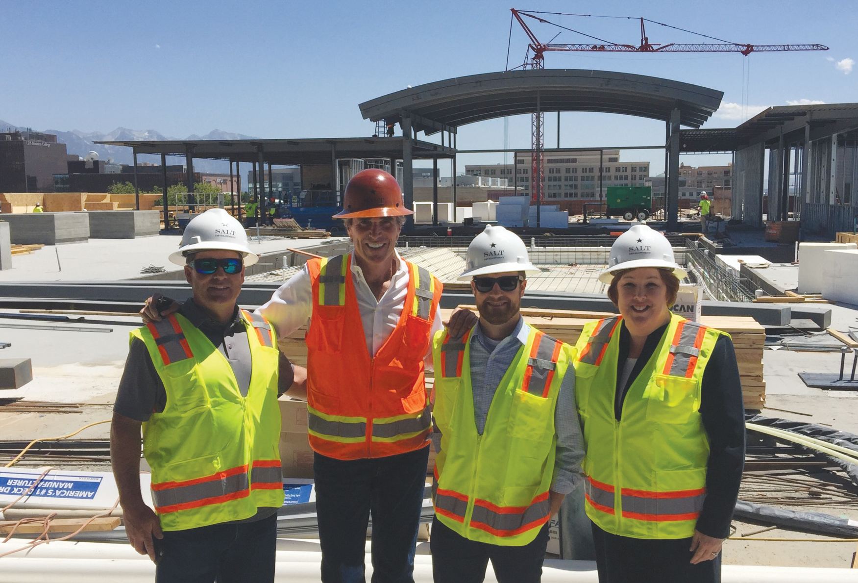 Lara Fritts at a building site in Salt Lake City in a previous role.