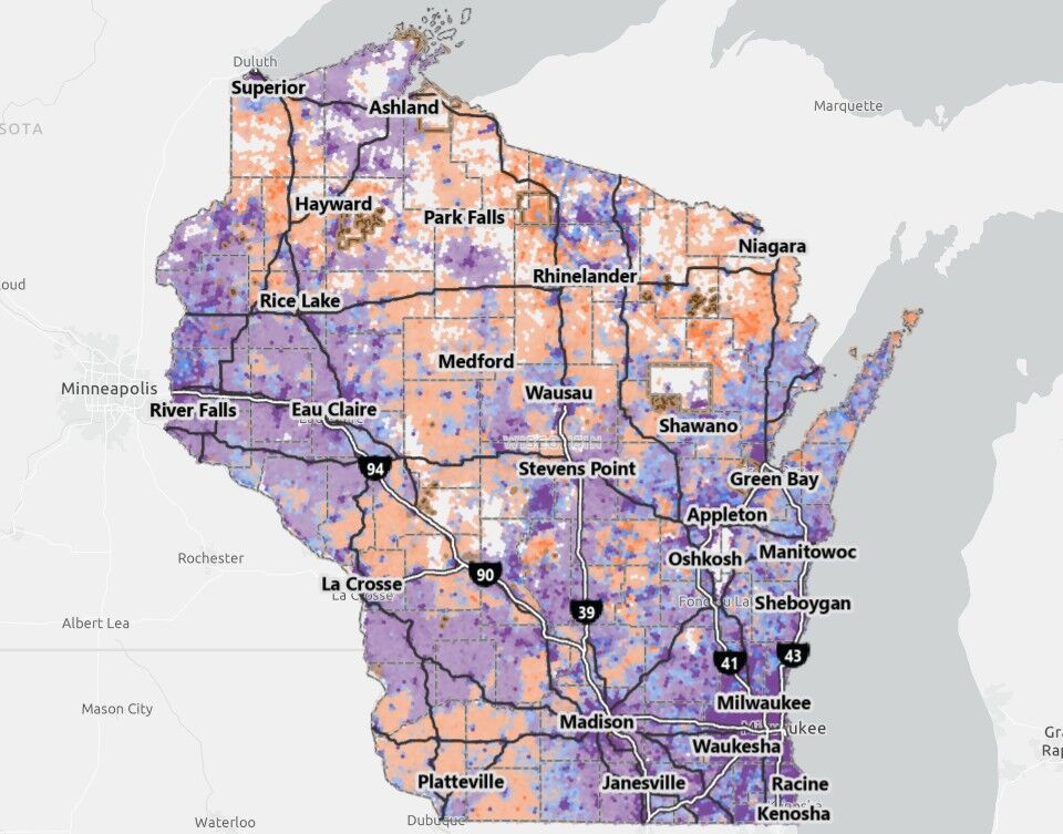 Wisconsin Broadband Map June 2025